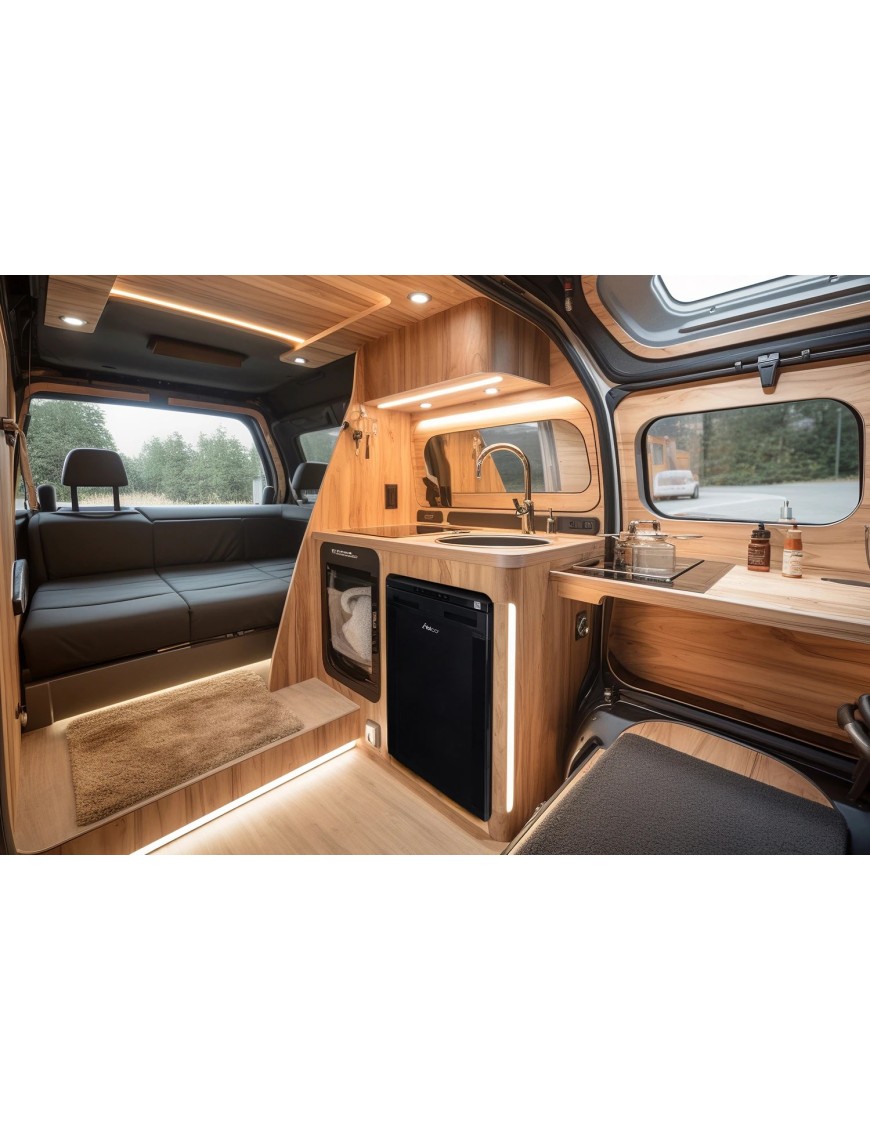 Lodówka kompresorowa dwustrefowa Yolco RL85N Black 83 l 12/24V