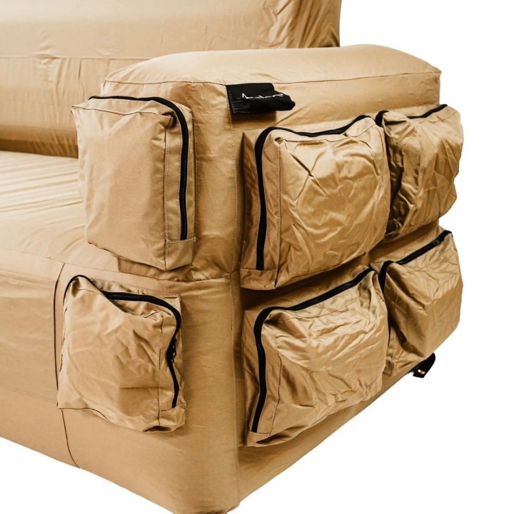 Sofa dmuchana Yolco GS6KW z kieszeniami, szer. 218,5 cm, do 300 kg - ujęcie 5
