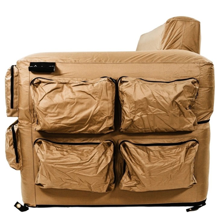 Sofa dmuchana Yolco GS6KW z kieszeniami, szer. 218,5 cm, do 300 kg - ujęcie 6