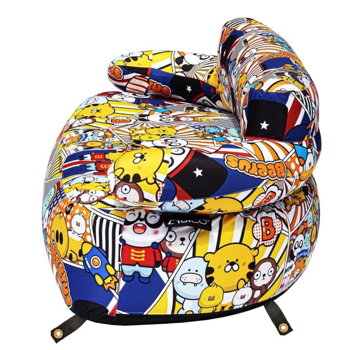 Sofa dmuchana Yolco GS2W z kolorowym nadrukiem, szer. 171 cm, do 400 kg - ujęcie 7