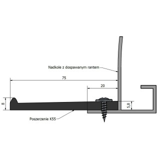 Poszerzenia nadkoli / błotników POSK55 + 5,5 cm Kalgum - ujęcie 2
