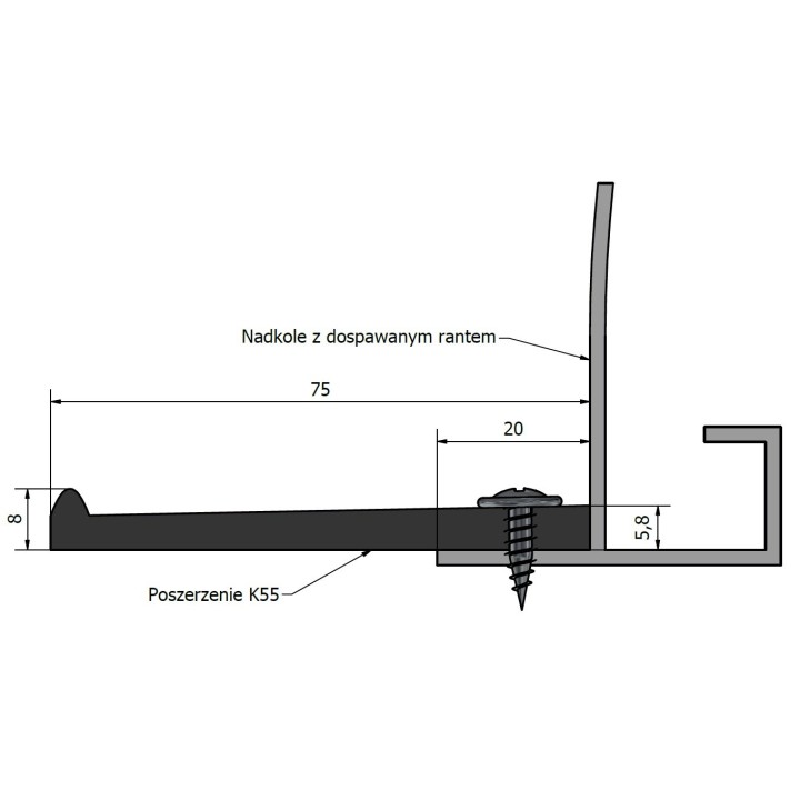 Poszerzenia nadkoli / błotników POSK55 + 5,5 cm Kalgum - ujęcie 2