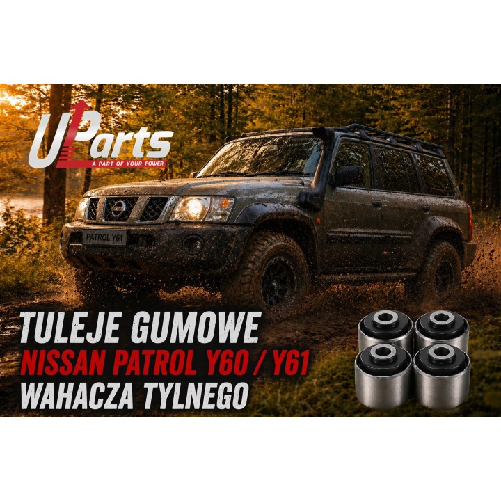Tuleje silentblock tylnego wahacza wzdłużnego Nissan Patrol Y60 / Y61, 4 szt. Kalgum - ujęcie 6