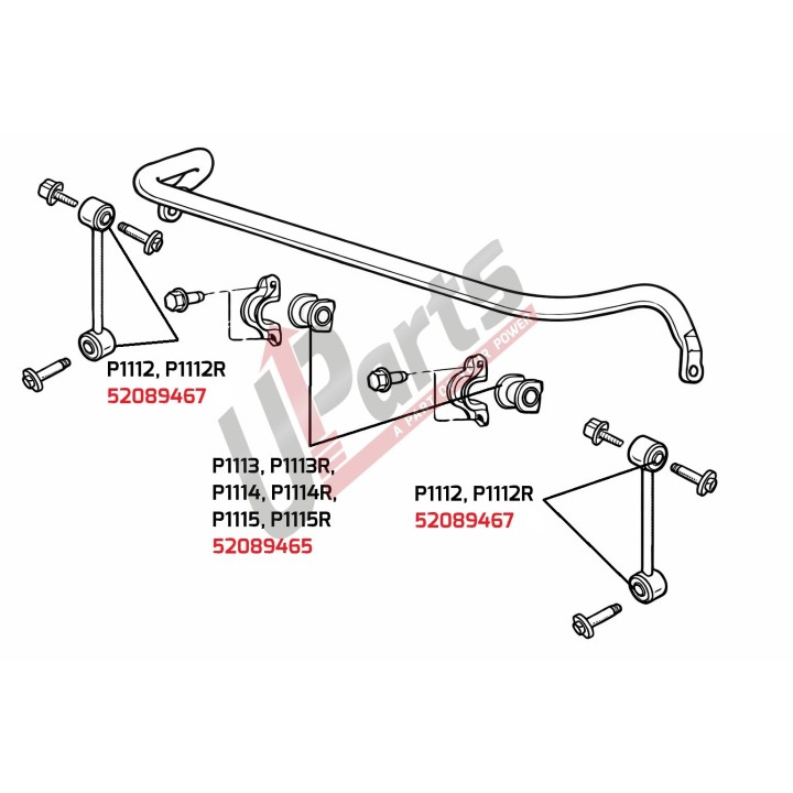 Tuleje stabilizatora przedniego 33 mm Jeep WK / WH Commander Kalgum - ujęcie 2