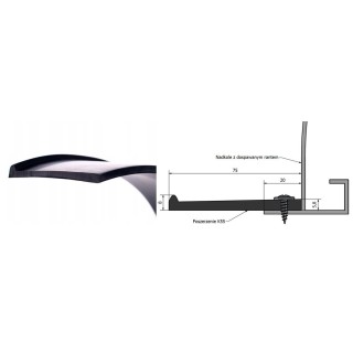 Poszerzenia nadkoli / błotników POSK55 + 5,5 cm, komplet 4 x 1,5 m Kalgum