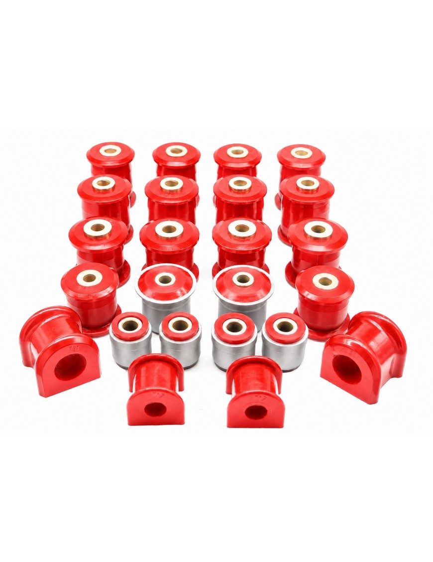Polyurethane suspension bushing kit front + rear Jeep Wrangler JK (2007-2018)