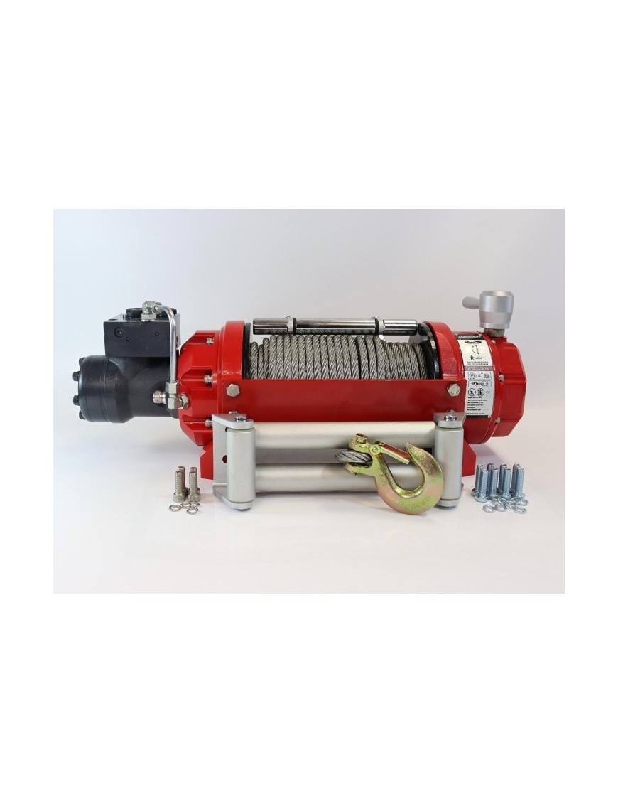 Wyciągarka hydrauliczna K10000 PRO EN14492-1 z liną stalową, hakiem i napinaczem Kangaroowinch - ujęcie 2