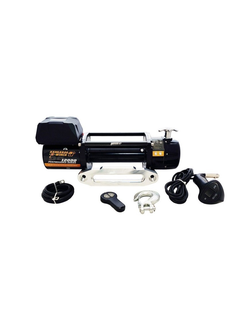 Wyciągarka elektryczna Kangaroowinch K12000 Performance Series 12V bez liny z prowadnicą ślizgową