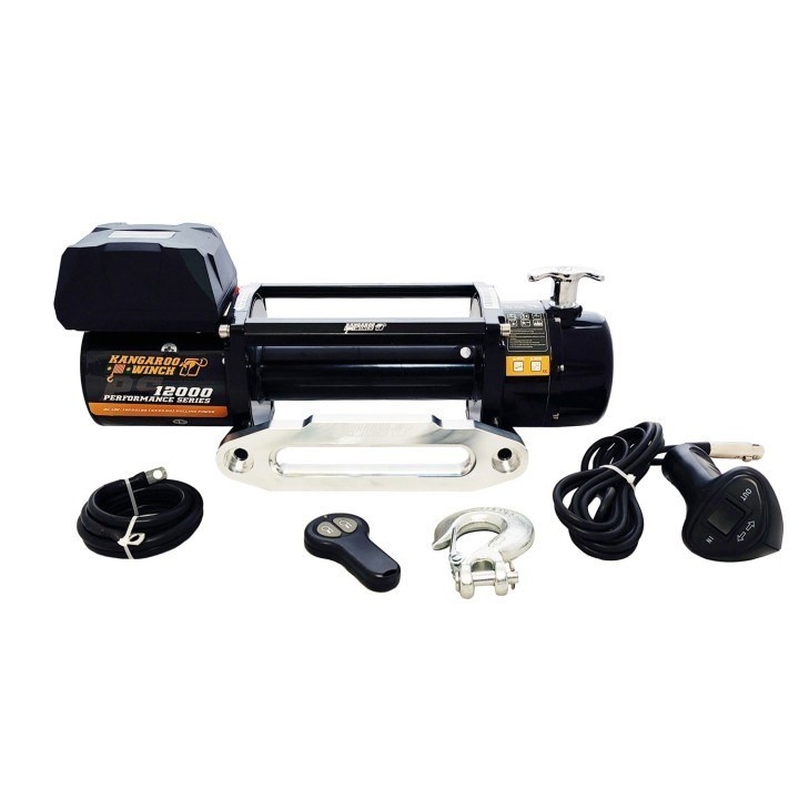Wyciągarka elektryczna Kangaroowinch K12000 Performance Series 12V bez liny z prowadnicą ślizgową
