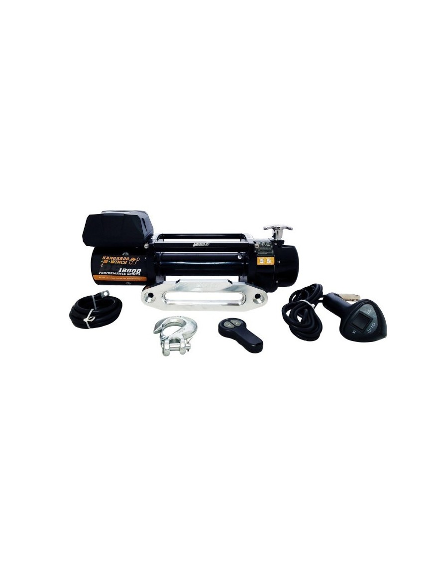 Wyciągarka elektryczna Kangaroowinch K12000 Performance Series 12V bez liny z prowadnicą ślizgową