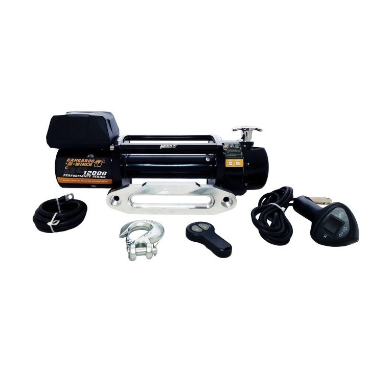 Wyciągarka elektryczna Kangaroowinch K12000 Performance Series 12V bez liny z prowadnicą ślizgową - ujęcie 2