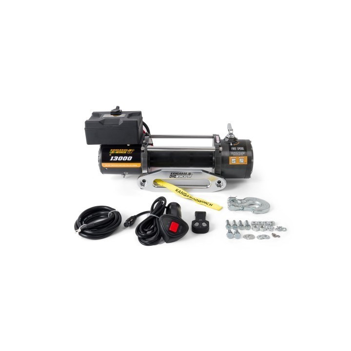 Wyciągarka elektryczna Kangaroowinch K13000 12V bez liny z prowadnicą ślizgową