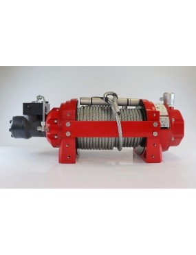 Wyciągarka hydrauliczna KWH15000 PRO EN14492-1 z liną stalową, hakiem i napinaczem