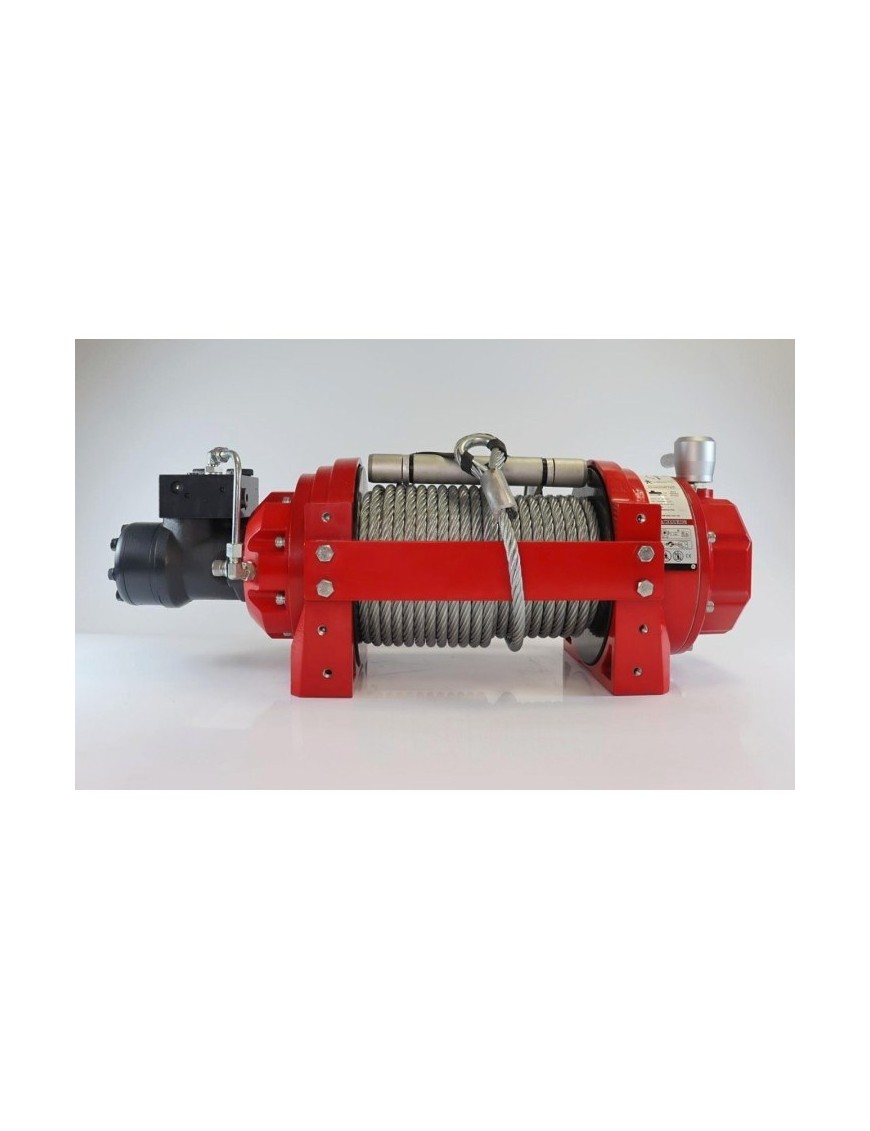Wyciągarka hydrauliczna KWH15000 PRO EN14492-1 z liną stalową, hakiem i napinaczem