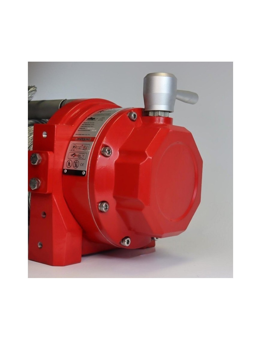 Wyciągarka hydrauliczna KWH15000 PRO EN14492-1 z liną stalową, hakiem i napinaczem