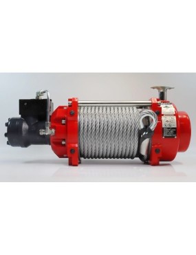 Wyciągarka hydrauliczna K15000HI z liną stalową, hakiem i napinaczem
