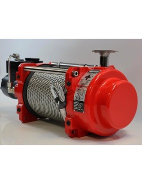 Wyciągarka hydrauliczna K15000HI z liną stalową, hakiem i napinaczem