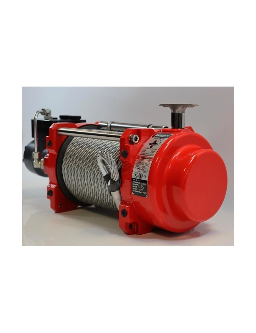 Wyciągarka hydrauliczna K15000HI z liną stalową, hakiem i napinaczem
