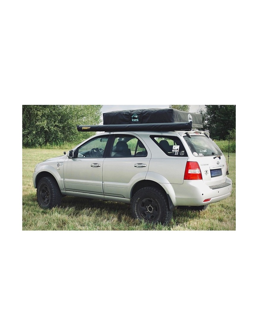 Markiza samochodowa 1,4x2 m z kasetą PVC – poliester Ripstop, idealna do SUV-ów i aut terenowych