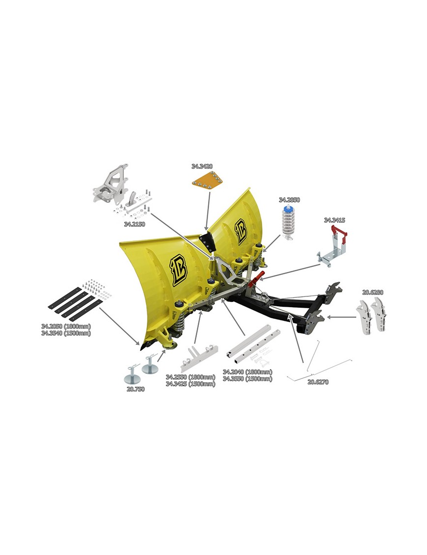 Uchwyt lemiesza V-Plow G2 1500 Iron Baltic