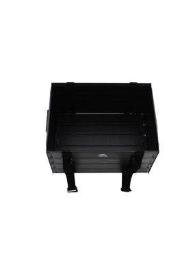 Skrzynka kempingowa Wild Land 46 l — aluminium z bambusową pokrywą