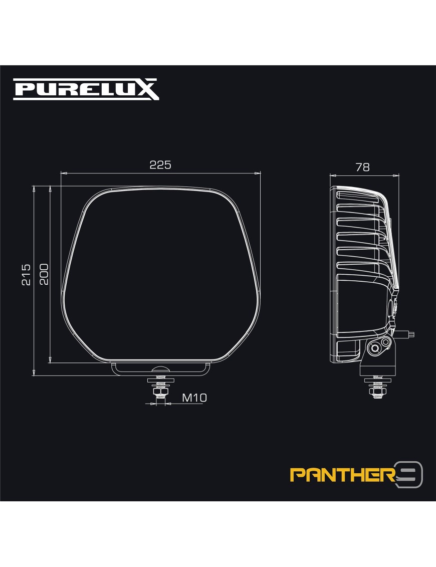 Reflektor LED Purelux Panther 9 23 cm 210 W Ref. 25