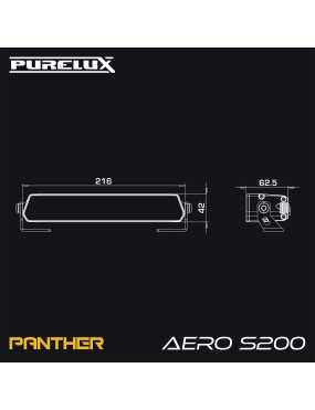 Belka LED Purelux Panther Aero S200 22 cm 60 W Ref. 20