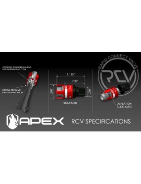 Zawory spuszczania powietrza APEX RCV nakręcane — komplet 5 szt.