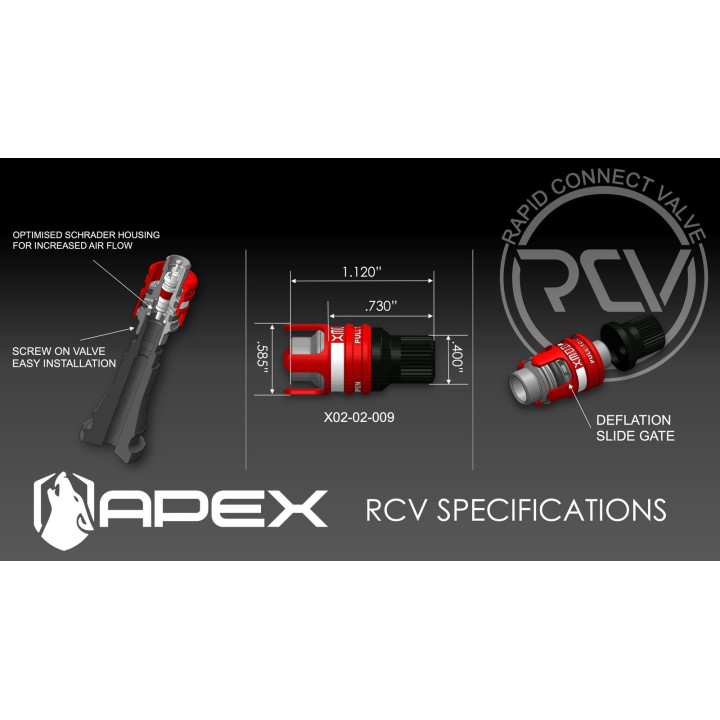 Zawory spuszczania powietrza APEX RCV nakręcane — komplet 5 szt. - ujęcie 4