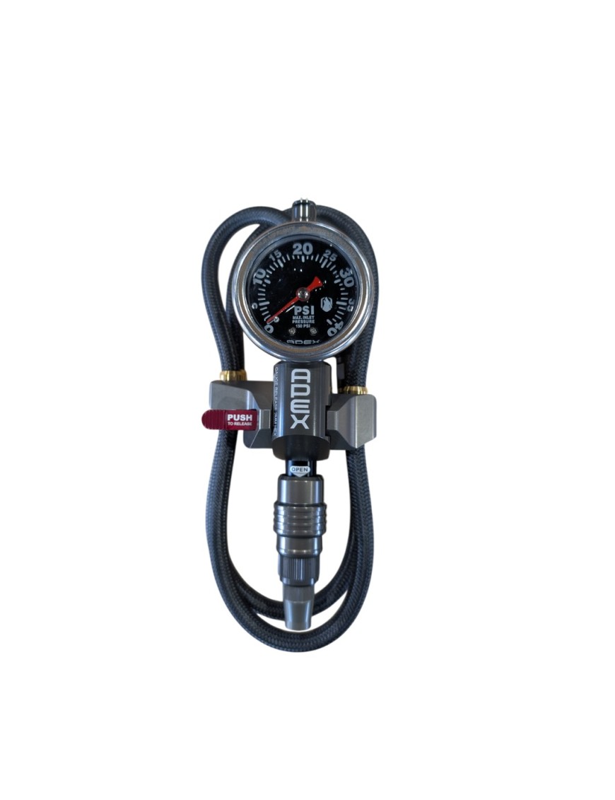 Precyzyjna pompka z manometrem APEX PTI — 0-90 PSI, z uchwytem