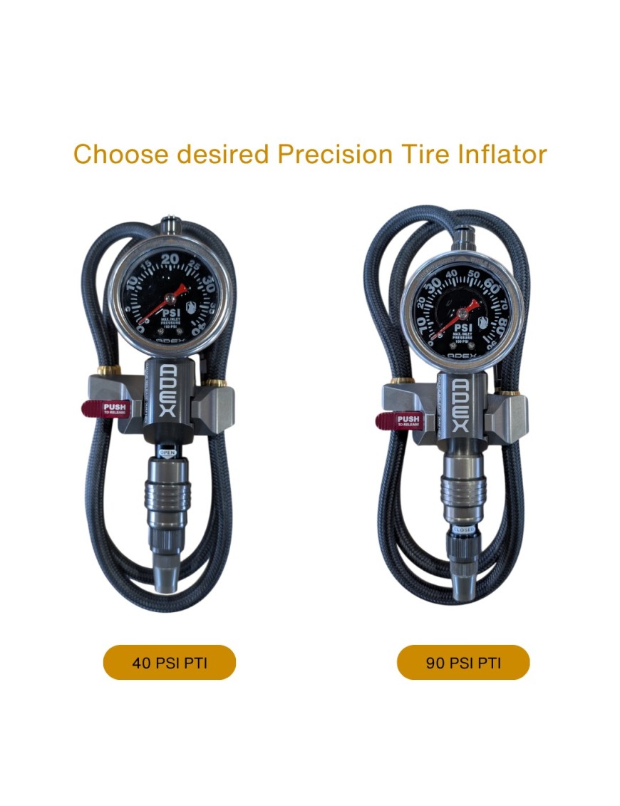 Precyzyjna pompka z manometrem APEX PTI — 0-90 PSI, z uchwytem