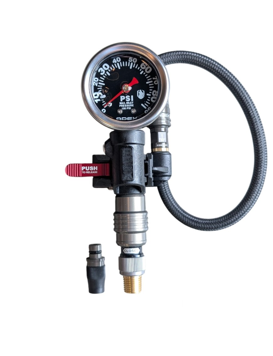 Pompka z manometrem APEX 90 PSI — wersja kompozytowa