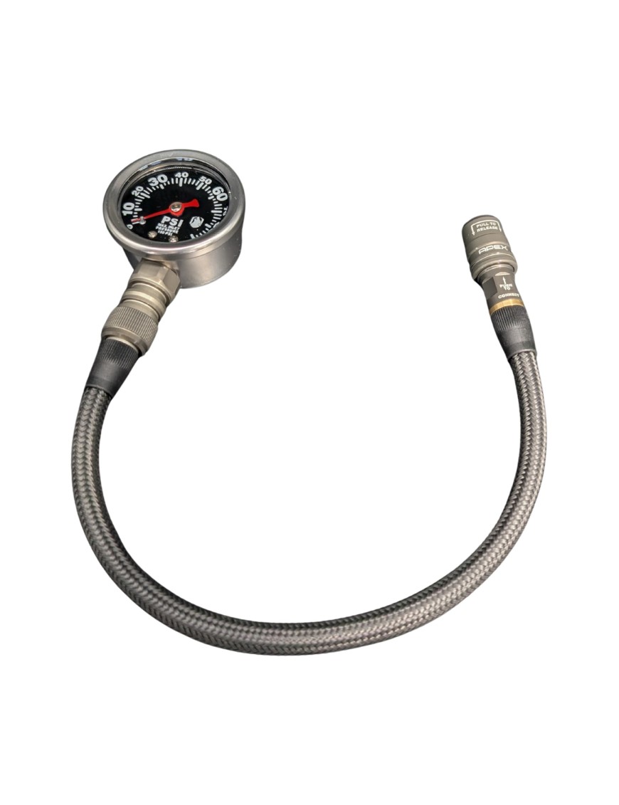 Manometr ciśnienia opon APEX z końcówką High Flow Push-On