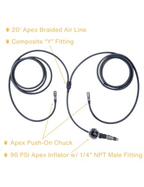 System APEX air-ECO do pompowania dwóch kół naraz