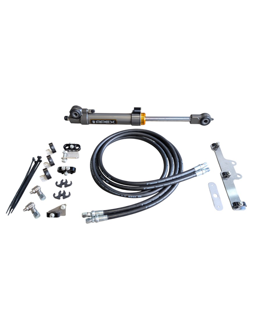 Hydrauliczne wspomaganie skrętu APEX TSR High Mount — Jeep JL i JT, drążek Synergy 1,5", z zestawem portów - ujęcie 2 Hydrauliczne wspomaganie skrętu APEX TSR High Mount — Jeep JL i JT, drążek Synergy 1,5", z zestawem portów - ujęcie 2