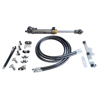 Hydrauliczne wspomaganie skrętu APEX TSR High Mount — Jeep JL i JT, drążek Metalcloak 1,625", z zestawem portów - ujęcie 2