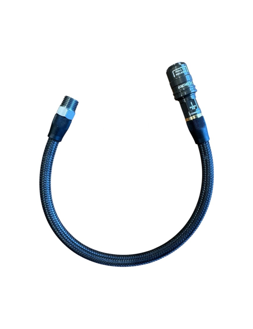 Końcówka APEX High Flow Push-On z przewodem na 1/4 NPT, dwa przepływy