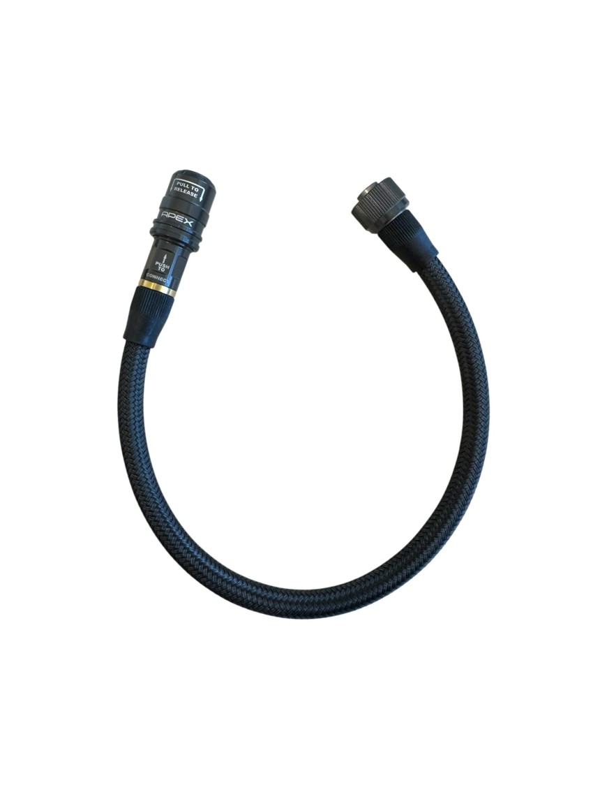 Końcówka APEX High Flow Push-On z przewodem na APEX Male Swivel