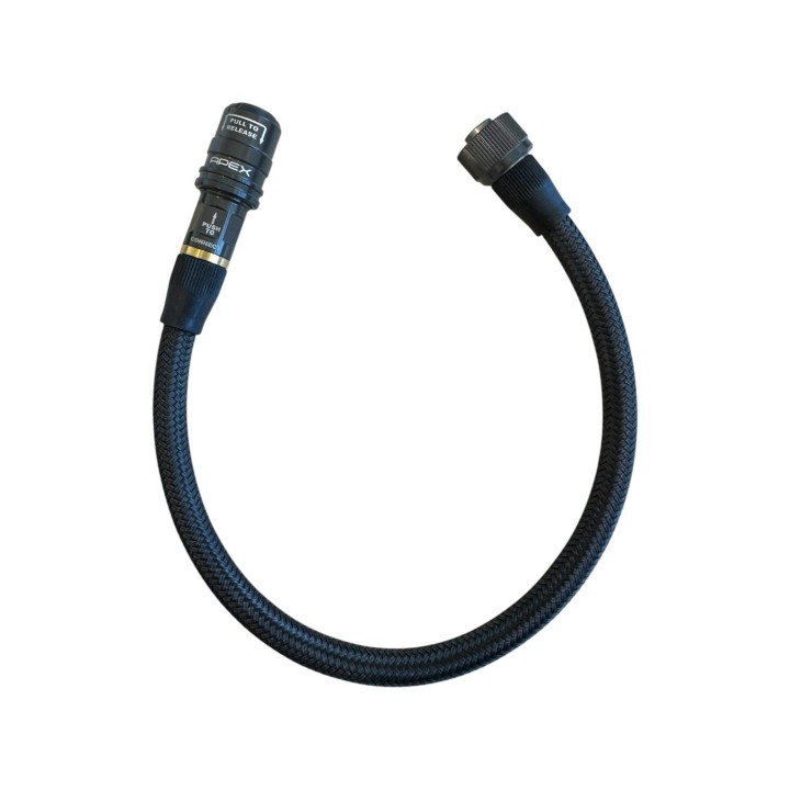 Końcówka APEX High Flow Push-On z przewodem na APEX Male Swivel