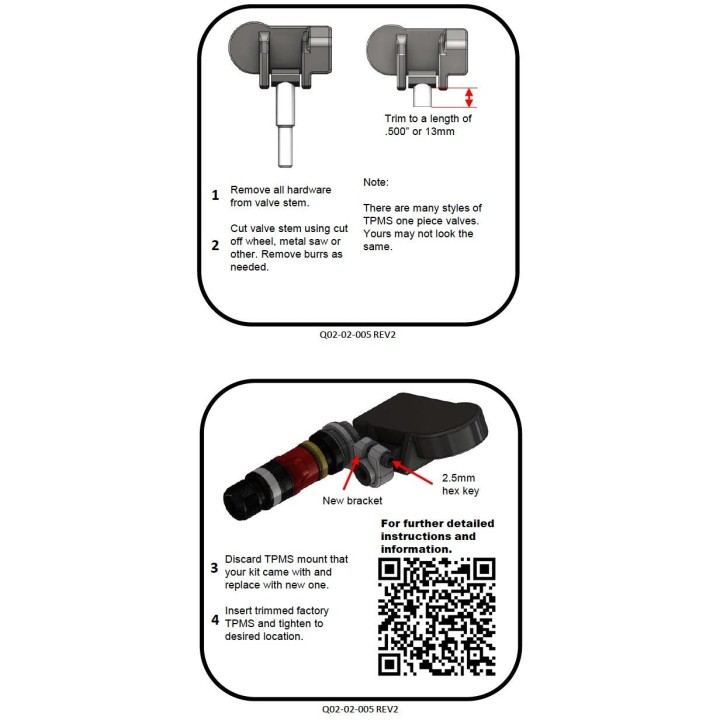 Zestaw adapterów TPMS APEX do zaworów RPV — 4 zawory - ujęcie 5