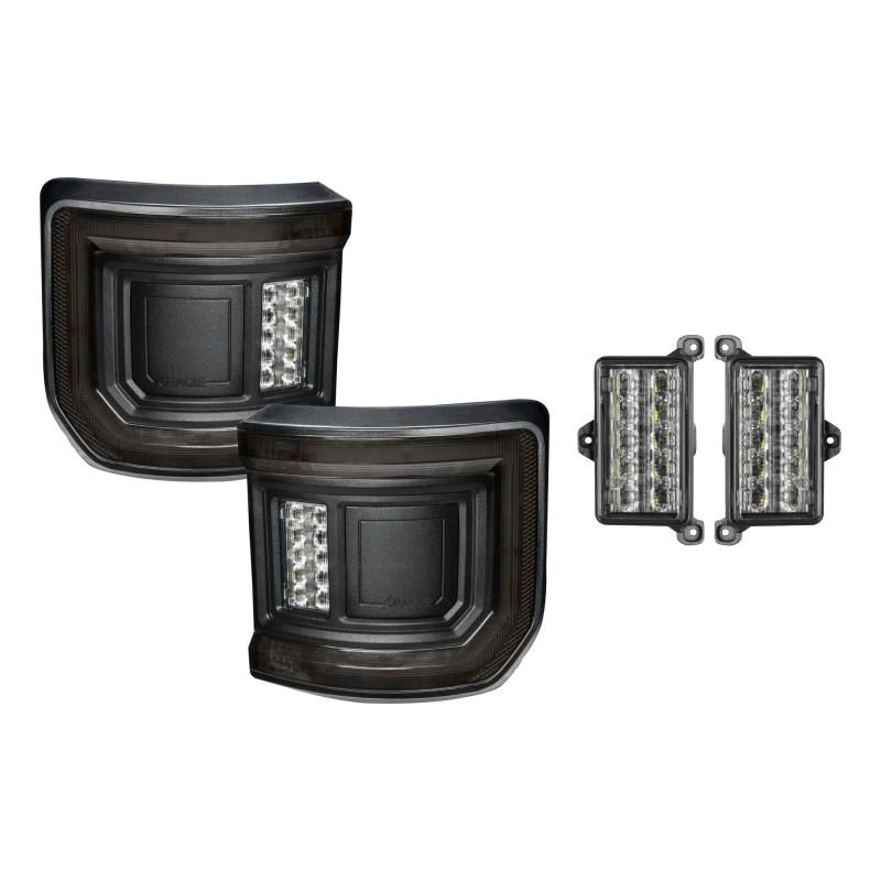 Komplet lamp tylnych Oracle Flush Tinted i dwa moduły Amber/White do Jeepa Gladiator JT