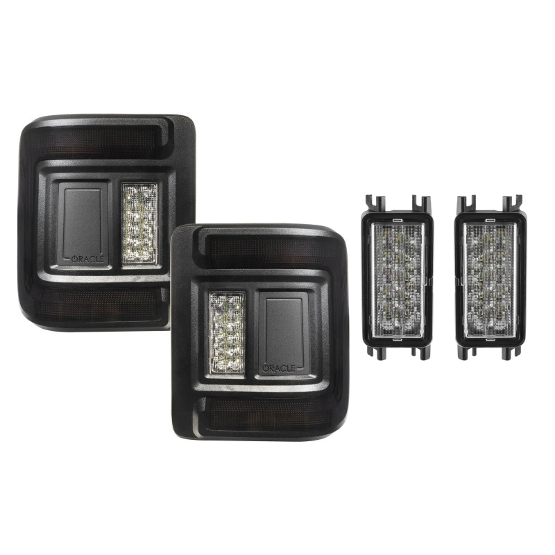Komplet lamp tylnych Oracle Flush Tinted i dwa moduły Amber/White do Jeepa Wrangler JL