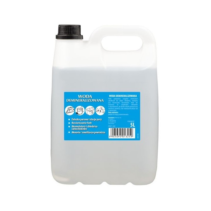 Woda demineralizowana 5 l Moje Auto | do chłodnicy