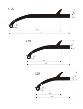 Poszerzenia gumowe - profil K50