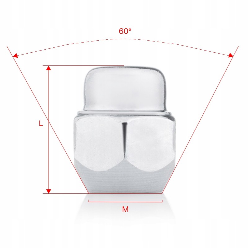 Nakrętki do kół GETMANN M12×1.5×26 mm klucz 21, 1 szt.