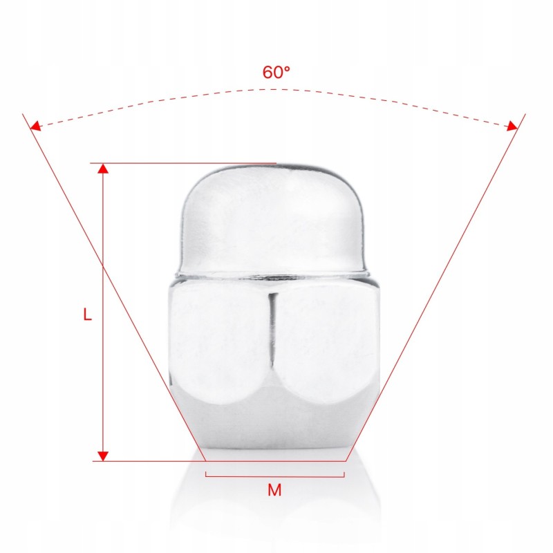 Nakrętki do kół GETMANN M12×1.5×26 mm Stożek klucz 19, 20 szt.
