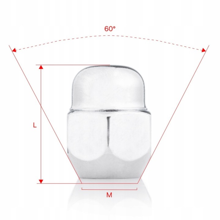 Nakrętki do kół GETMANN (G20-601145CR) | Szekla4x4