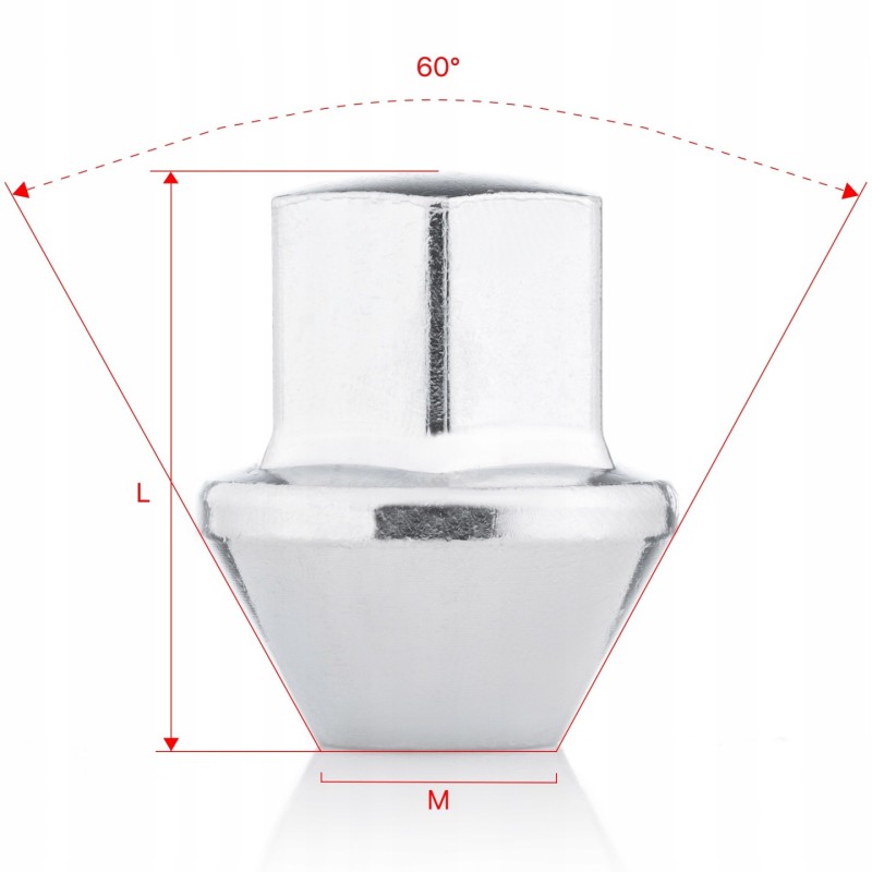 Nakrętki do kół GETMANN M14×1.5×33 mm klucz 19, 1 szt.