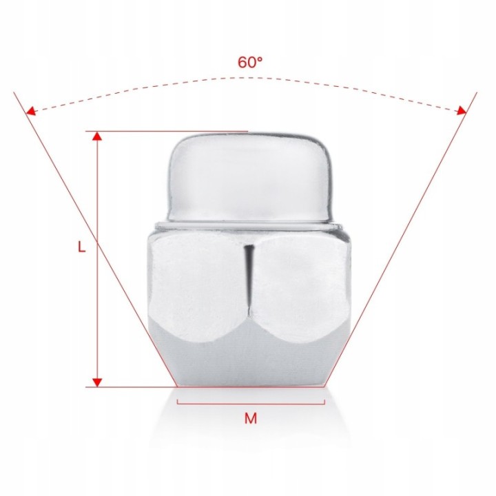 Nakrętki do kół GETMANN M12×1.25×26 mm (G20-6) | Szekla4x4