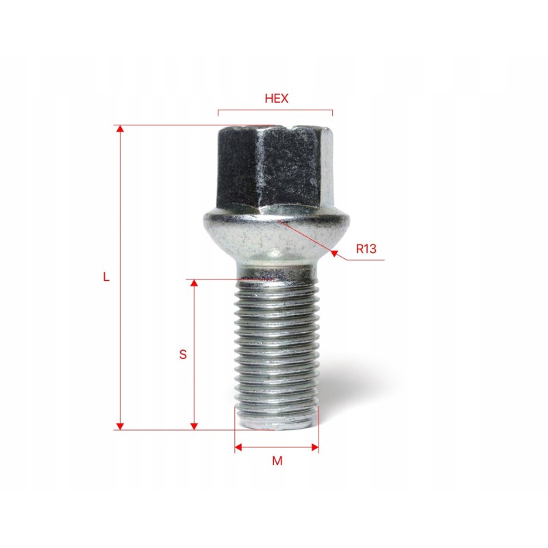 Śruby do kół ELLIS M14×1.5×27 mm Stożek, 1 szt.